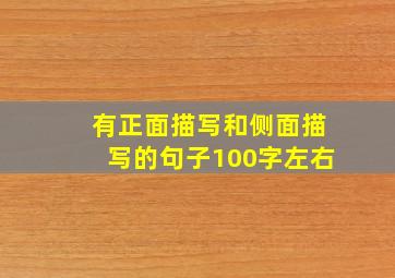 有正面描写和侧面描写的句子100字左右