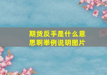 期货反手是什么意思啊举例说明图片