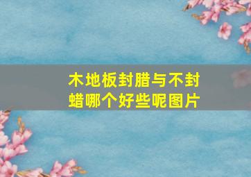 木地板封腊与不封蜡哪个好些呢图片