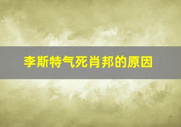 李斯特气死肖邦的原因