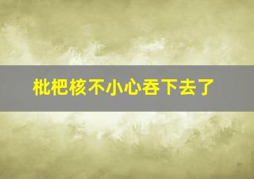 枇杷核不小心吞下去了