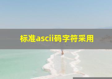 标准ascii码字符采用