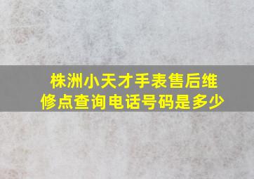 株洲小天才手表售后维修点查询电话号码是多少