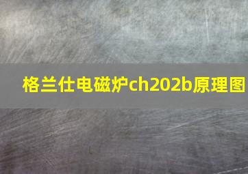 格兰仕电磁炉ch202b原理图