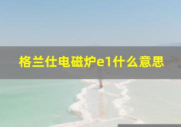 格兰仕电磁炉e1什么意思