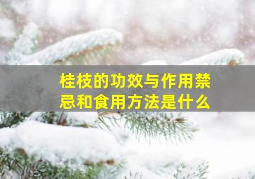 桂枝的功效与作用禁忌和食用方法是什么