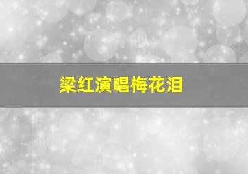 梁红演唱梅花泪