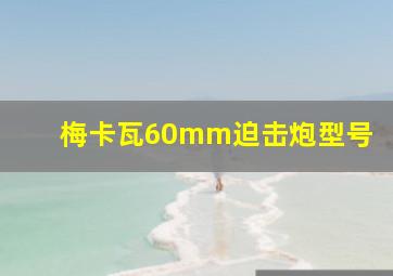 梅卡瓦60mm迫击炮型号