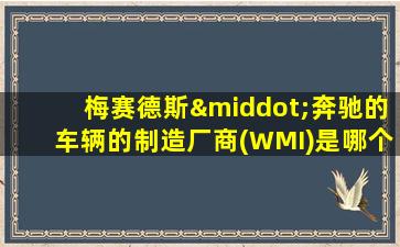 梅赛德斯·奔驰的车辆的制造厂商(WMI)是哪个