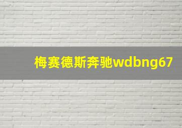 梅赛德斯奔驰wdbng67