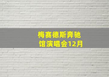 梅赛德斯奔驰馆演唱会12月