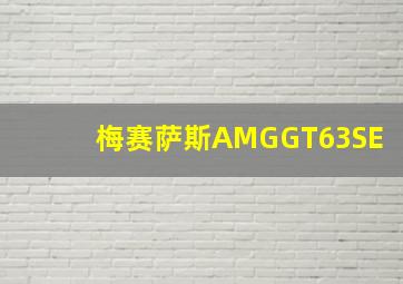 梅赛萨斯AMGGT63SE