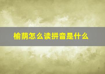 榆荫怎么读拼音是什么