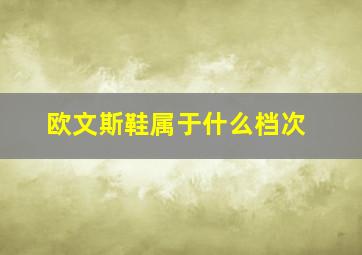 欧文斯鞋属于什么档次