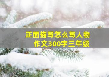 正面描写怎么写人物作文300字三年级