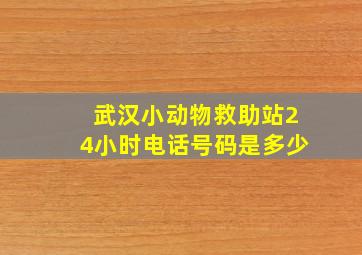 武汉小动物救助站24小时电话号码是多少