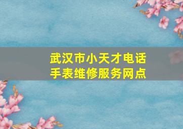 武汉市小天才电话手表维修服务网点