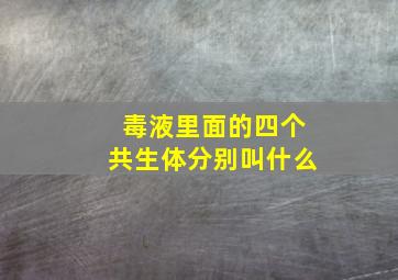 毒液里面的四个共生体分别叫什么