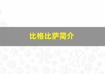 比格比萨简介