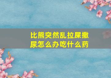 比熊突然乱拉屎撒尿怎么办吃什么药