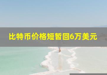 比特币价格短暂回6万美元