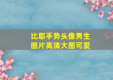 比耶手势头像男生图片高清大图可爱