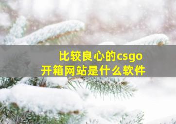 比较良心的csgo开箱网站是什么软件