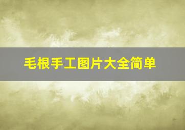 毛根手工图片大全简单