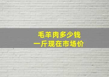 毛羊肉多少钱一斤现在市场价