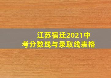 江苏宿迁2021中考分数线与录取线表格