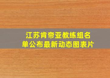 江苏肯帝亚教练组名单公布最新动态图表片