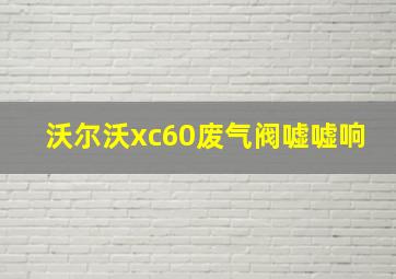 沃尔沃xc60废气阀嘘嘘响