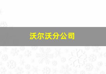 沃尔沃分公司