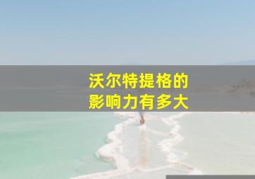 沃尔特提格的影响力有多大