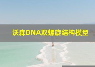 沃森DNA双螺旋结构模型