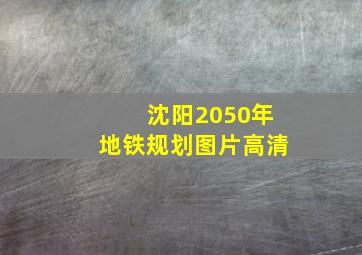 沈阳2050年地铁规划图片高清