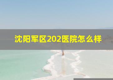 沈阳军区202医院怎么样