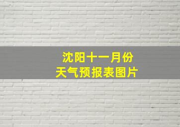 沈阳十一月份天气预报表图片