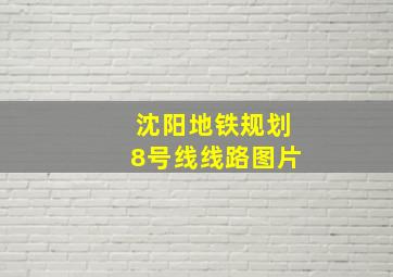 沈阳地铁规划8号线线路图片