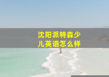 沈阳派特森少儿英语怎么样