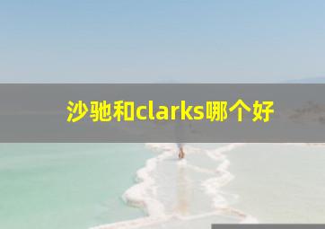 沙驰和clarks哪个好