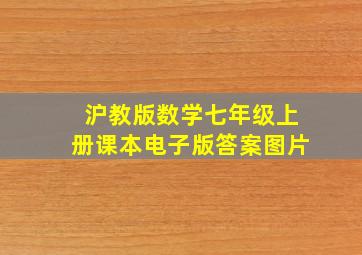 沪教版数学七年级上册课本电子版答案图片