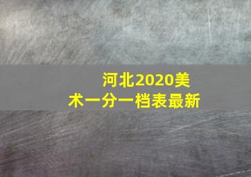 河北2020美术一分一档表最新