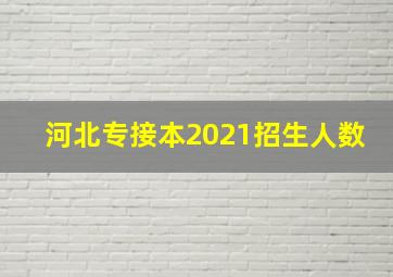 河北专接本2021招生人数