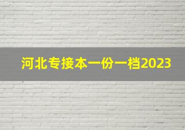 河北专接本一份一档2023