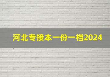 河北专接本一份一档2024