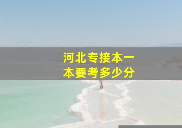 河北专接本一本要考多少分