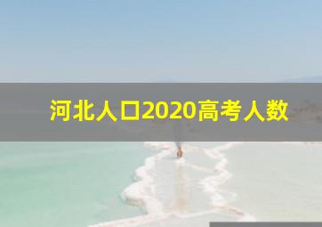 河北人口2020高考人数