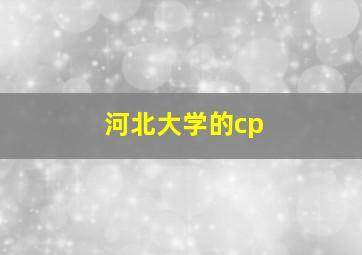 河北大学的cp