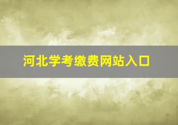 河北学考缴费网站入口